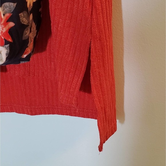 NEW! "Girls Love Pink" Big Girls Orangey Red Pullover Sweater w/ Scarf Sz 10/12 - Picture 5 of 9